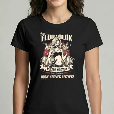 Női Imperial póló - Nem flörtölök pultos vagyok