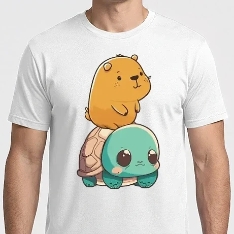 Férfi Imperial póló - Capybara teknős háton