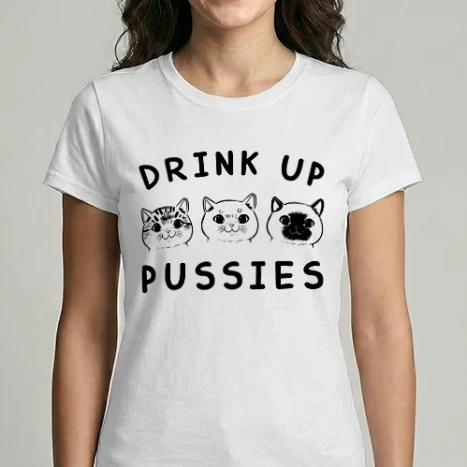 Női Imperial póló - Drink up pussies