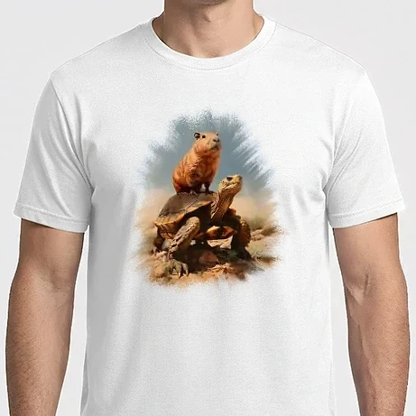 Férfi Imperial póló - Capybara teknős háton