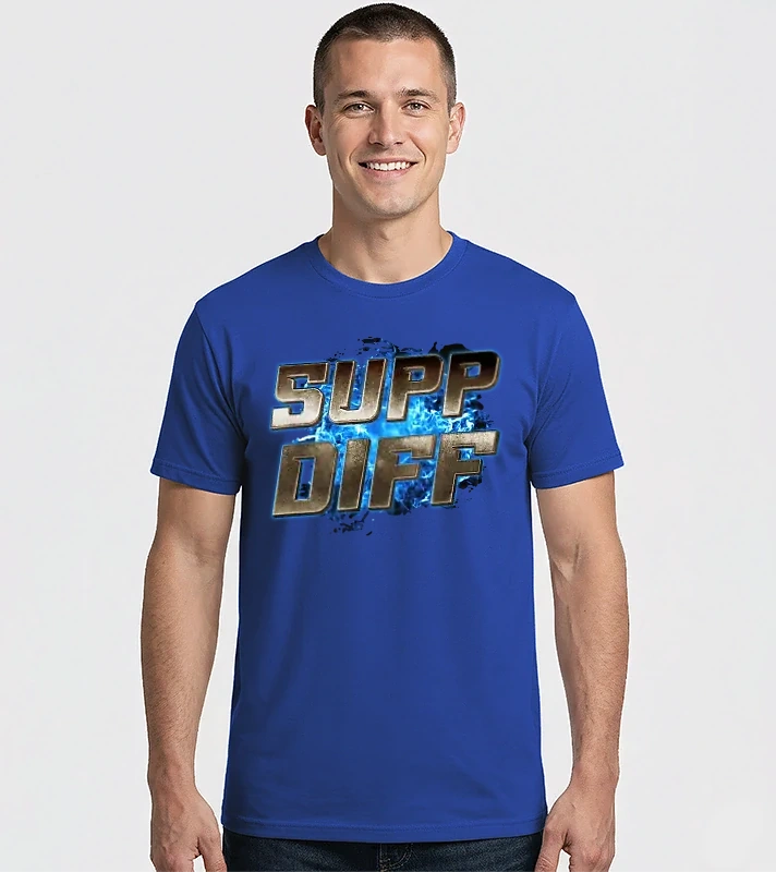 SUPP DIFF metalic blue fire – Férfi Imperial póló
