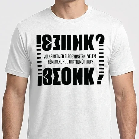 Férfi Imperial póló - Rejtett üzenet Iszunk
