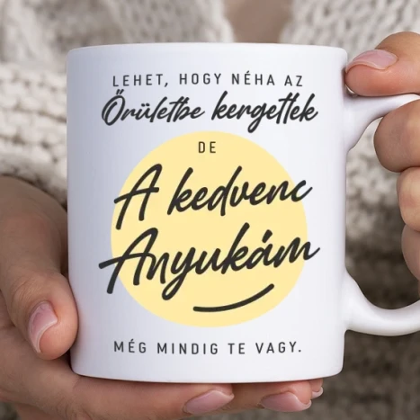 Fehér bögre - A kedvenc anyukám
