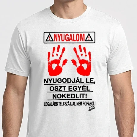 Férfi Imperial póló - Nyugalom Egyél Nokedlit