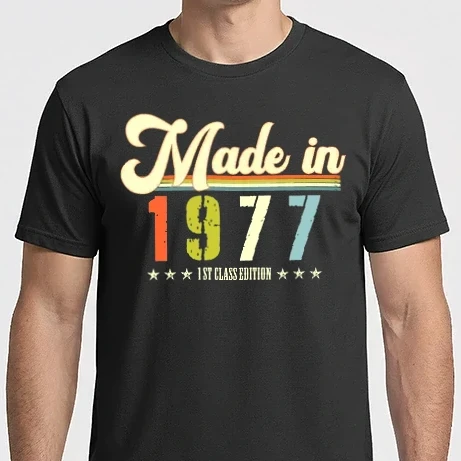 Férfi Imperial póló - made in 1977, 1st class edition, születésnap, 1977-ben készült