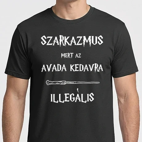 Férfi Imperial póló - Szarkazmus, mert az Avada Kedavra illagális. 