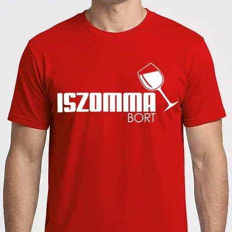 Férfi Imperial póló - iszomma bort fehér