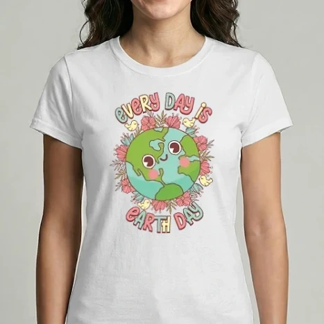 Női Imperial póló - Every day is earth day cute