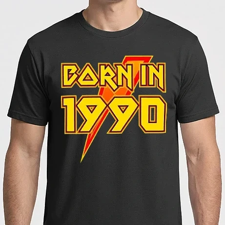 Férfi Imperial póló - heavy metal, born in 1990, rock&roll, rocker, születésnapi évszám, dátum