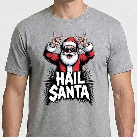 Férfi Imperial póló - Hail Santa rocker mikulás