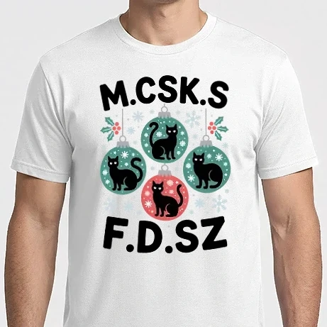 Férfi Imperial póló - Macskás Fadísz karácsonyi csúnya pulcsi