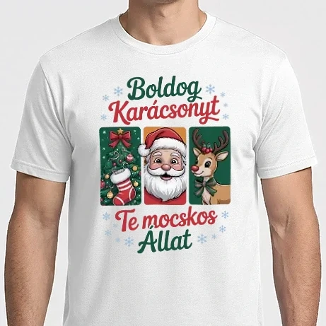 Férfi Imperial póló - Boldog karácsonyt te mocskos állat