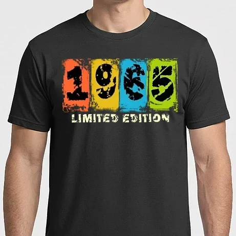 Férfi Imperial póló - grunge évszám, limited edition felirattal, születésnapi dátum, 1965