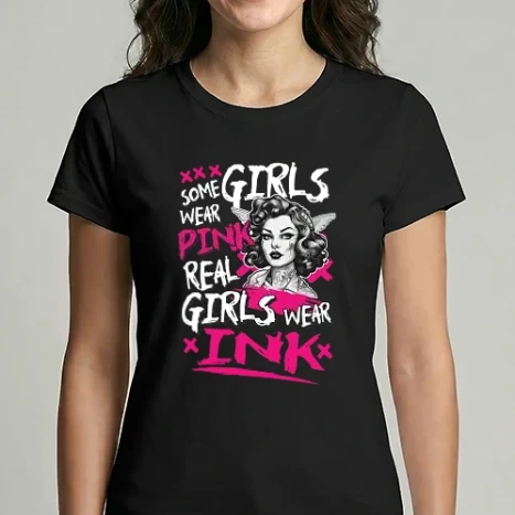 Női Imperial póló - Some girls wear pink real girls wear ink