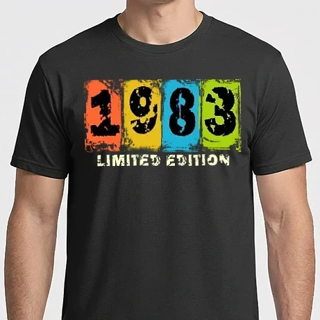 Férfi Imperial póló - grunge évszám, limited edition felirattal, születésnapi dátum, 1983