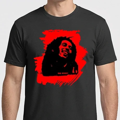 Férfi Imperial póló - bob marley ,reggae, klasszikus, hippie, zenész, jamaica, piros