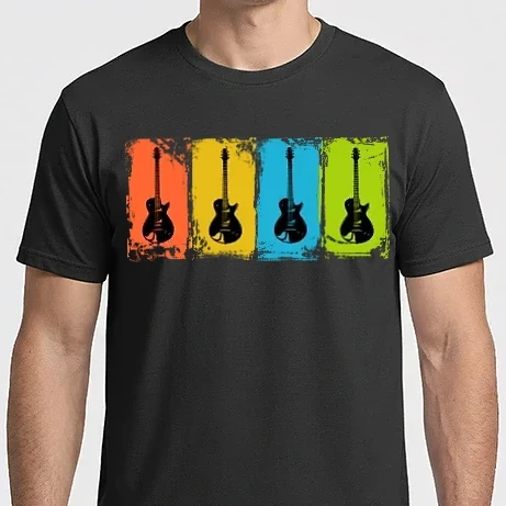 Férfi Imperial póló - grunge stílusú elektromos gitár, zene, music, rock&roll