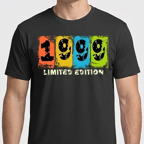 Férfi Imperial póló - grunge évszám, limited edition felirattal, születésnapi dátum, 1999