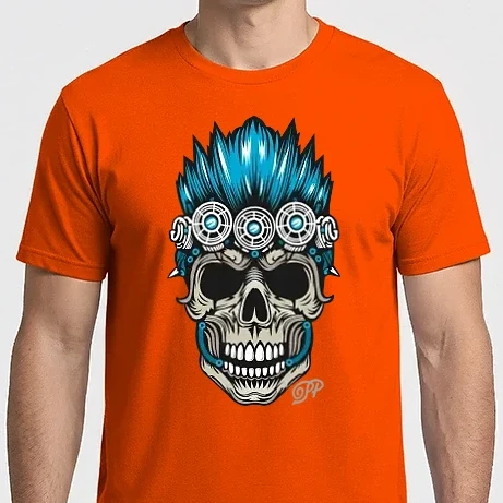 Férfi Imperial póló - Steampunk Koponya