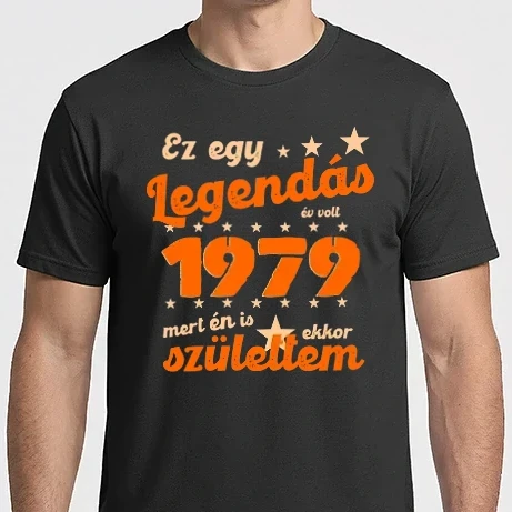 Férfi Imperial póló - Legendás év volt, mert én is ekkor születtem, 1979, dátum, felirat