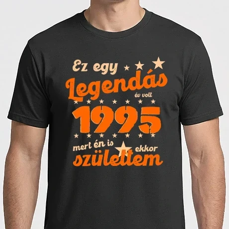 Férfi Imperial póló - Legendás év volt, mert én is ekkor születtem, 1995, dátum, felirat