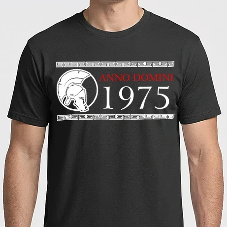 Férfi Imperial póló - ANNO DOMINI, SZÜLETÉSNAPI ÉVSZÁM, GLADIÁTOR 1975