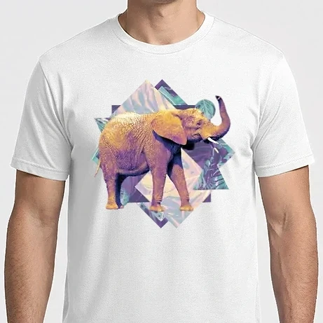 Férfi Imperial póló - Elefánt geometrikus