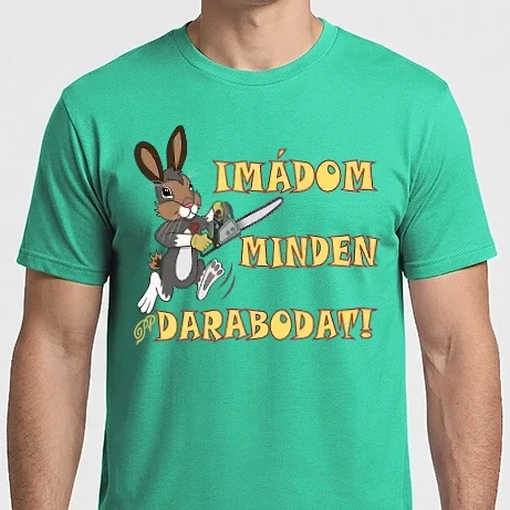 Férfi Imperial póló - Imádom minden darabodat Nyúl