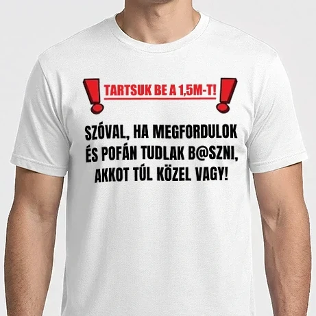 Férfi Imperial póló - Tartsuk be a 1,5m-t