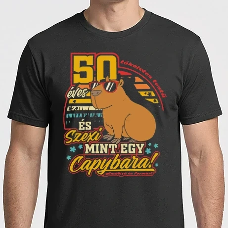 Férfi Imperial póló - Szexi Szülinapos Capybara 50 éves