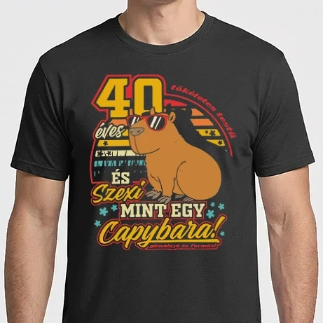 Férfi Imperial póló - Szexi Szülinapos Capybara 40 éves