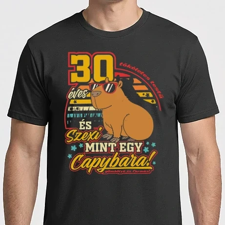 Férfi Imperial póló - Szexi Szülinapos Capybara 30 éves