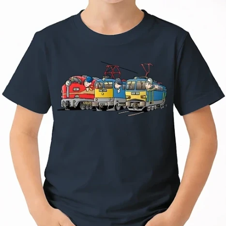 Uniszex gyerek Póló - Kismozdonyok 