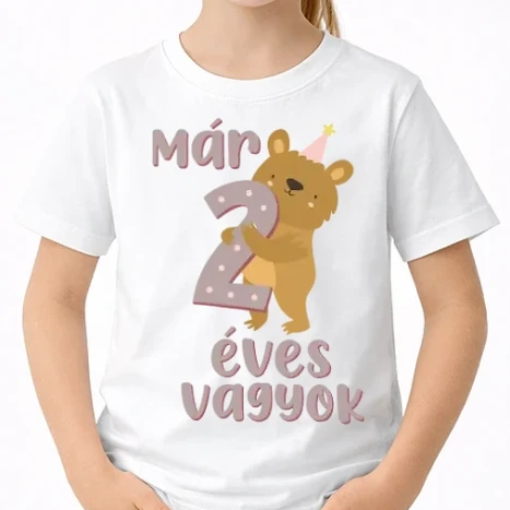 Uniszex gyerek Póló - Már 2 éves vagyok