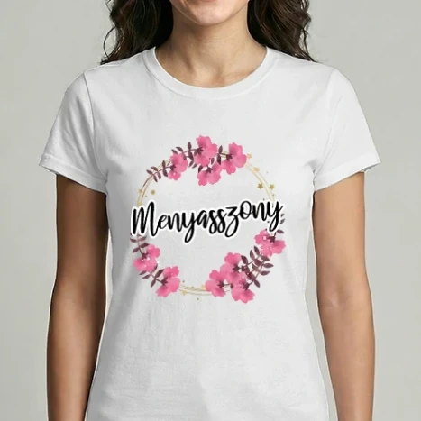 Női Imperial póló - Menyasszony (csillagos, virágos)