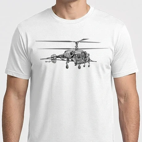 Férfi Imperial póló - KA-26 helikopter (szürke)