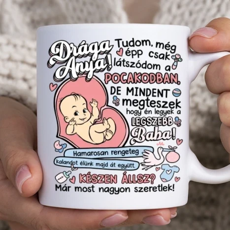 Fehér bögre - Drága Anya