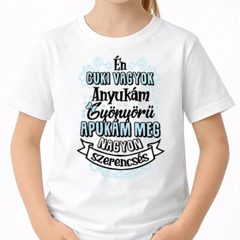 Uniszex gyerek Póló - Apa nagyon szerencsés