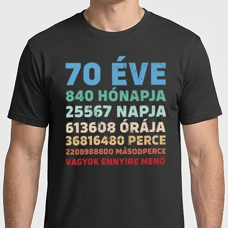 Férfi Imperial póló - 70 év hónap nap