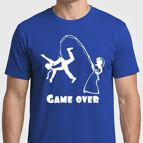 Férfi Imperial póló - game_over_feher