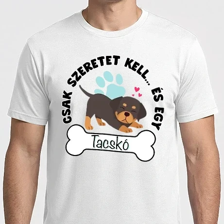 Férfi Imperial póló - Csak szeretet kell... és egy Tacskó