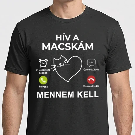 Férfi Imperial póló - Hív a macskám mennem kell