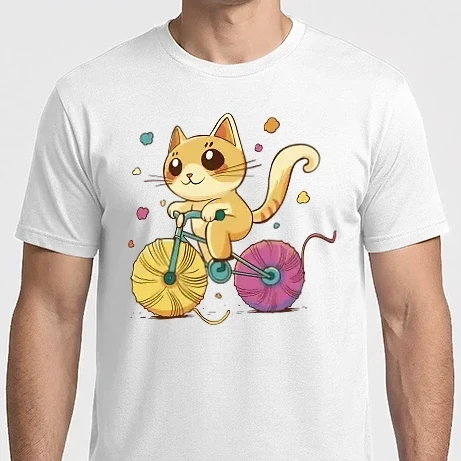 Férfi Imperial póló - Biciklis cica