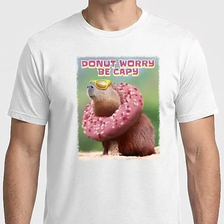 Férfi Imperial póló - Donut worry be capy - Capybara