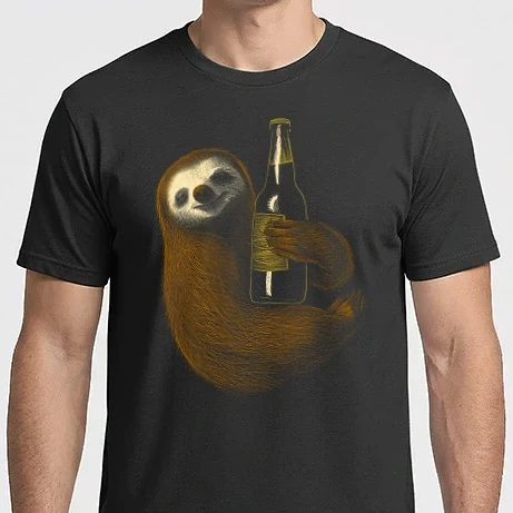 Férfi Imperial póló - Lajhár és sör