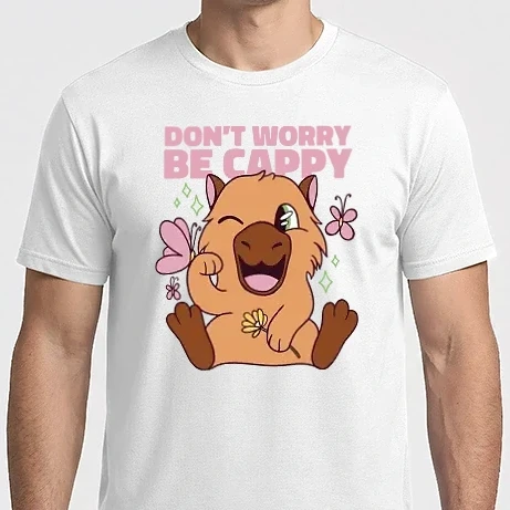 Férfi Imperial póló - Boldog Capybara - Don't worry be cappy