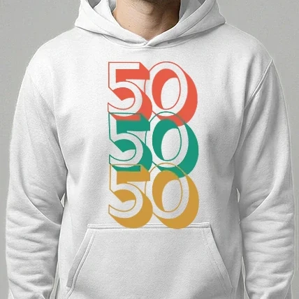 Férfi kapucnis pulóver - 50 éves születésnap