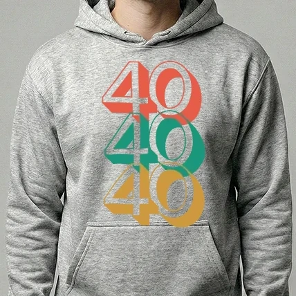 Férfi kapucnis pulóver - 40 éves születésnap