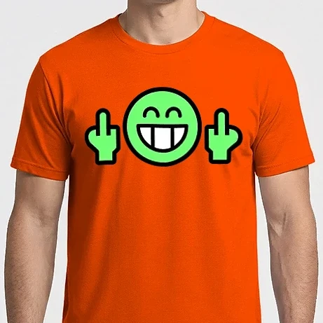 Férfi Imperial póló - Emoji Vigyorog és Középső Ujjak JDM