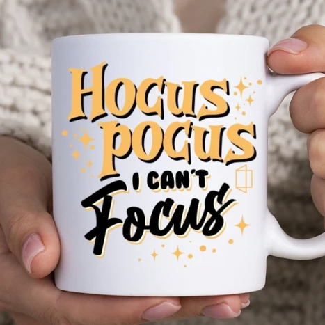 Fehér bögre - Hocus Pocus I cant focus